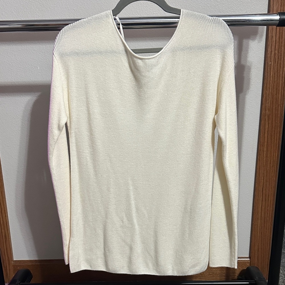 Off-White Long Sleeve Knit Sweater